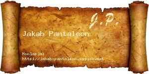 Jakab Pantaleon névjegykártya